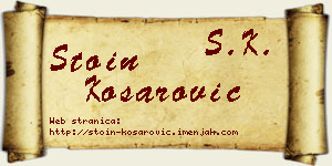 Stoin Košarović vizit kartica